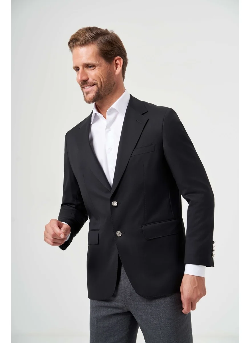 Bisse Men's Mono Collar 4 Drop Jacket Black PCK23YNOS002_D99