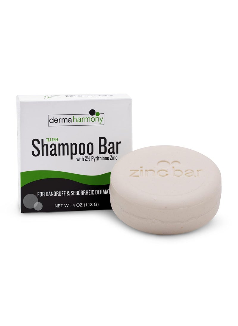 Dermaharmony 2 Pyrithione Zinc Shampoo Bar  Tea Tree 4 Oz 