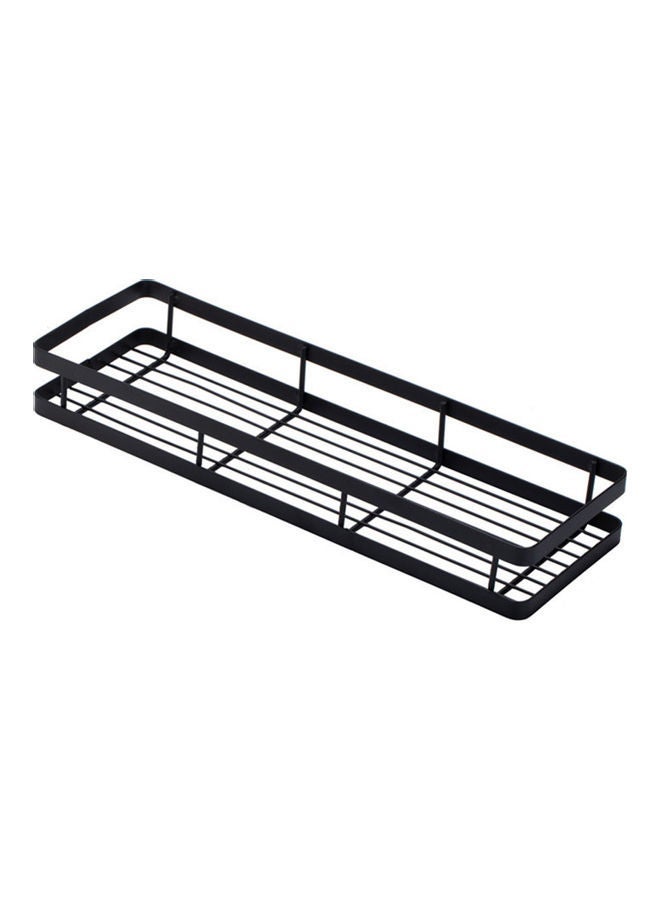 NIBEMINENT Wall Mounted Kitchen Rack Black 30x12.5x7cm