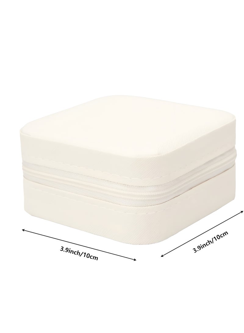 فيندكس صندوق مجوهرات صغير، منظم خواتم، قلادة، قرط، عقد، سوار، حامل تخزين مجوهرات صغير محمول للنساء - Image 3