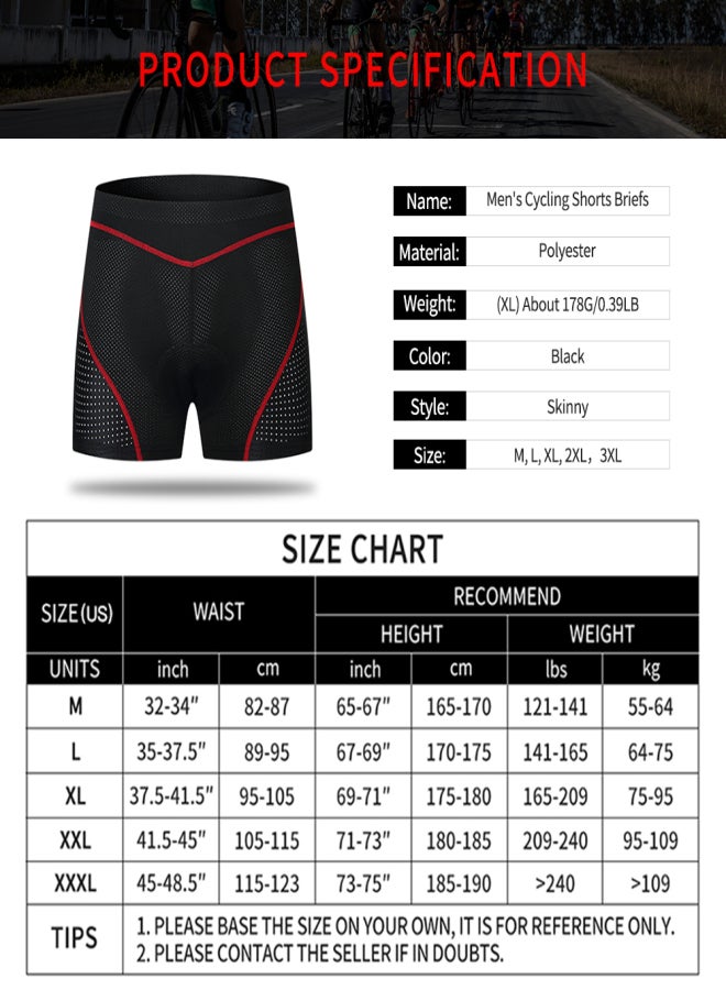 WOSAWE Men Cycling Shorts Gel Padded MTB Bicycle Bike Underwear Shorts Breathable Quick Dry Biking Shorts - Image 2