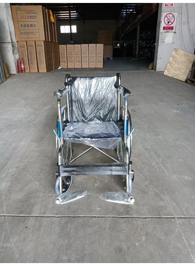 Standard Manual Wheelchair for Daily Mobility, Foldable Transport Chair with Comfortable Seat, Durable Design, Smooth Rolling Wheels for Indoor and Outdoor Use - Image 4