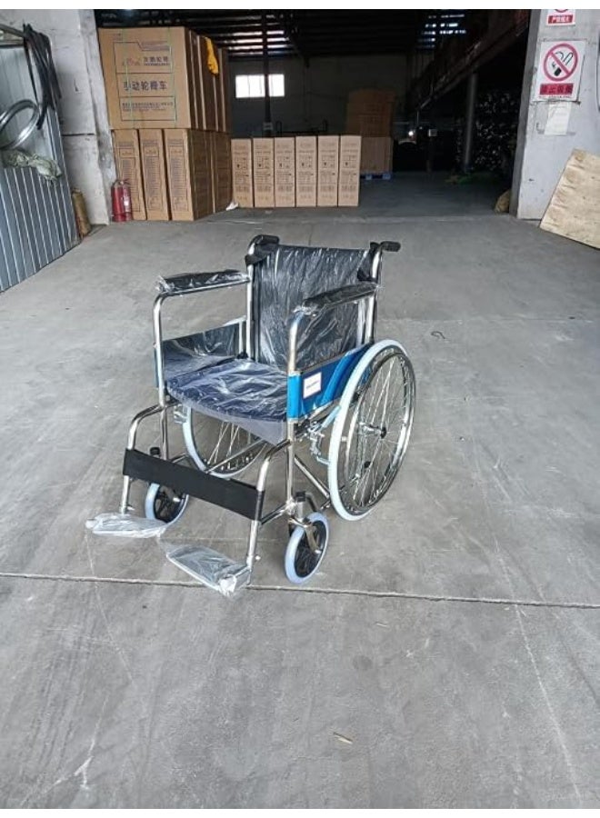 Standard Manual Wheelchair for Daily Mobility, Foldable Transport Chair with Comfortable Seat, Durable Design, Smooth Rolling Wheels for Indoor and Outdoor Use - Image 3