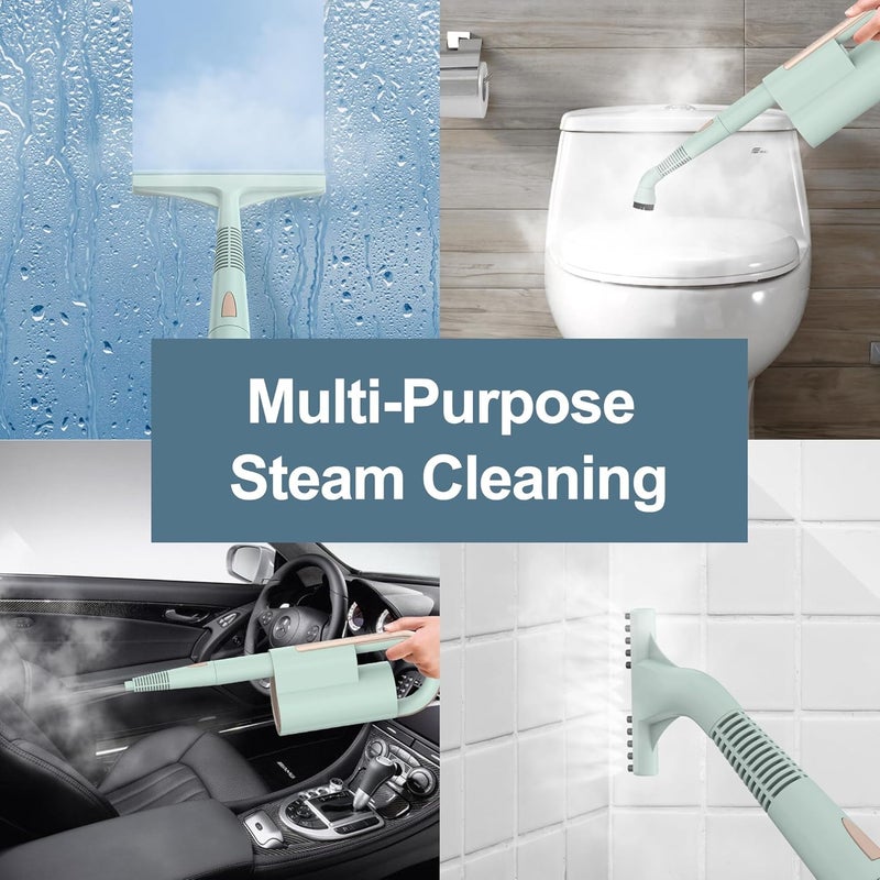 Newbealer Steam Mop & Detachable Handheld Cleaner, 250ml 1200W Powerful Floor Steamer, 3 Adjustable Levels for Carpet Laminate Hardwood Grout, Carpet Glider, 7 Multi-purpose Accessories & 2 Pads - Image 5