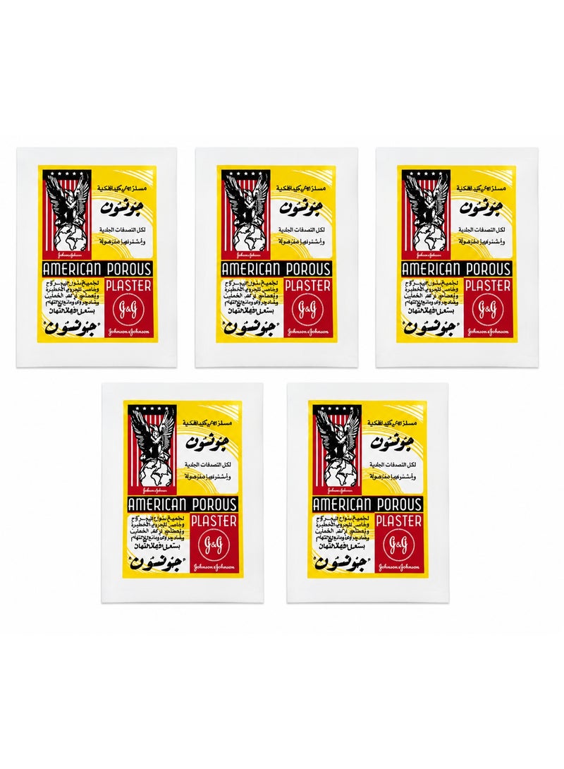 Pack Of 5 Sheets Of American Porous Plaster