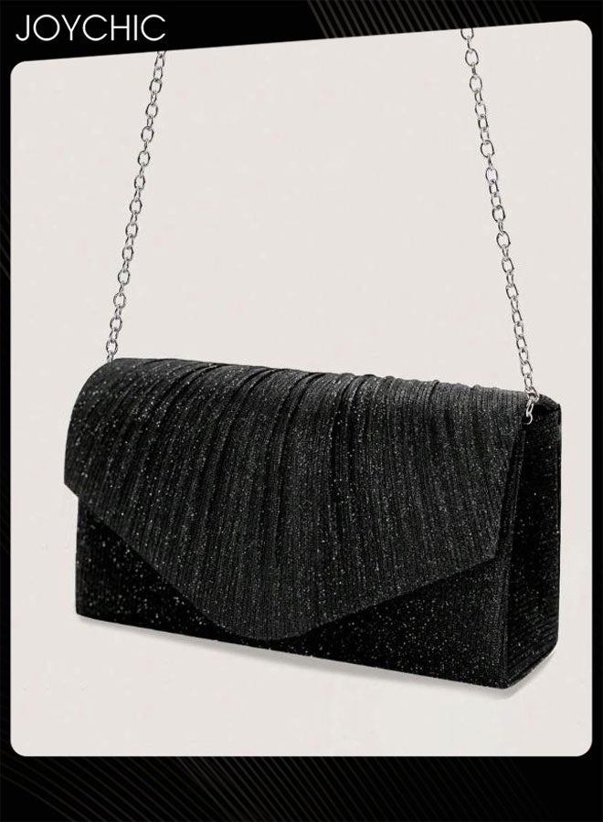 Joychic New Style Women Portable Evening Bag Ladies Pleated Evening Dress Party Clutch - Image 3