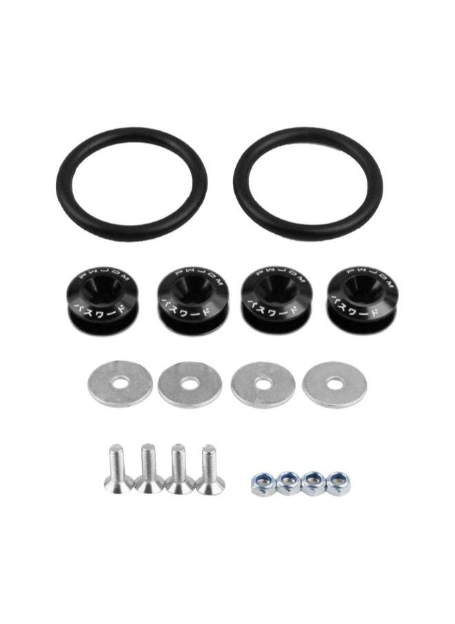 Quick-Release Fasteners,Billet Bumper Trunk Quick Release Fastener Kit | Quick Release Trunk Front Rear Bumper Fasteners Cover Holders Kit Compatible for Universal Car Bumper