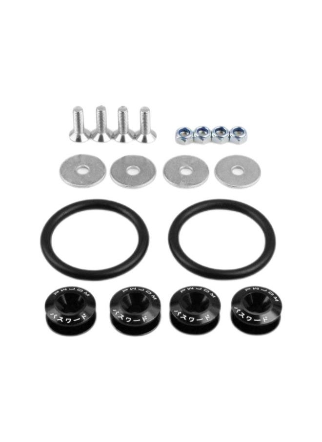 Quick-Release Fasteners,Billet Bumper Trunk Quick Release Fastener Kit | Quick Release Trunk Front Rear Bumper Fasteners Cover Holders Kit Compatible for Universal Car Bumper