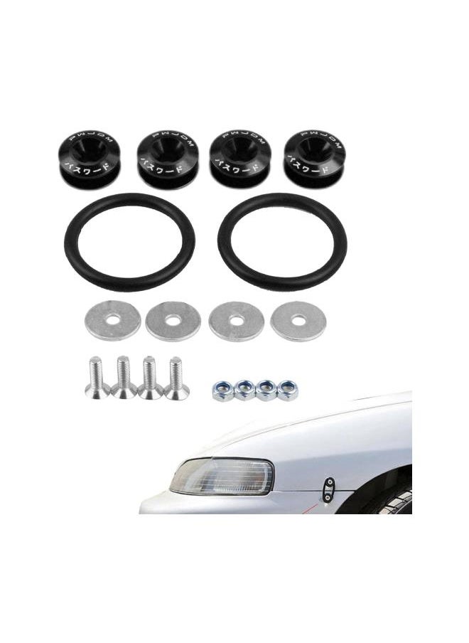 Quick-Release Fasteners,Billet Bumper Trunk Quick Release Fastener Kit | Quick Release Trunk Front Rear Bumper Fasteners Cover Holders Kit Compatible for Universal Car Bumper