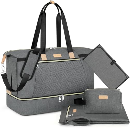 ITIEZY Diaper Bag Tote for Baby - Large Mommy Bag with Portable Changing Pad, Multifunctional Hospital Bags Travel Bag for Mom Dad - Image 1