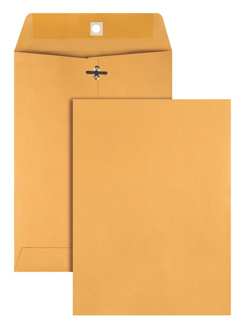 Quality Park Gummed Kraft Clasp Envelopes 75 x 105 Box of 100 37875 Light Brown