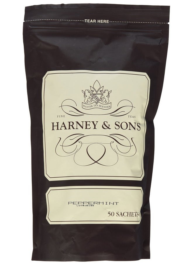 HARNEY & SONS Bag Of Sachets Peppermint 50 Count  - Image 1