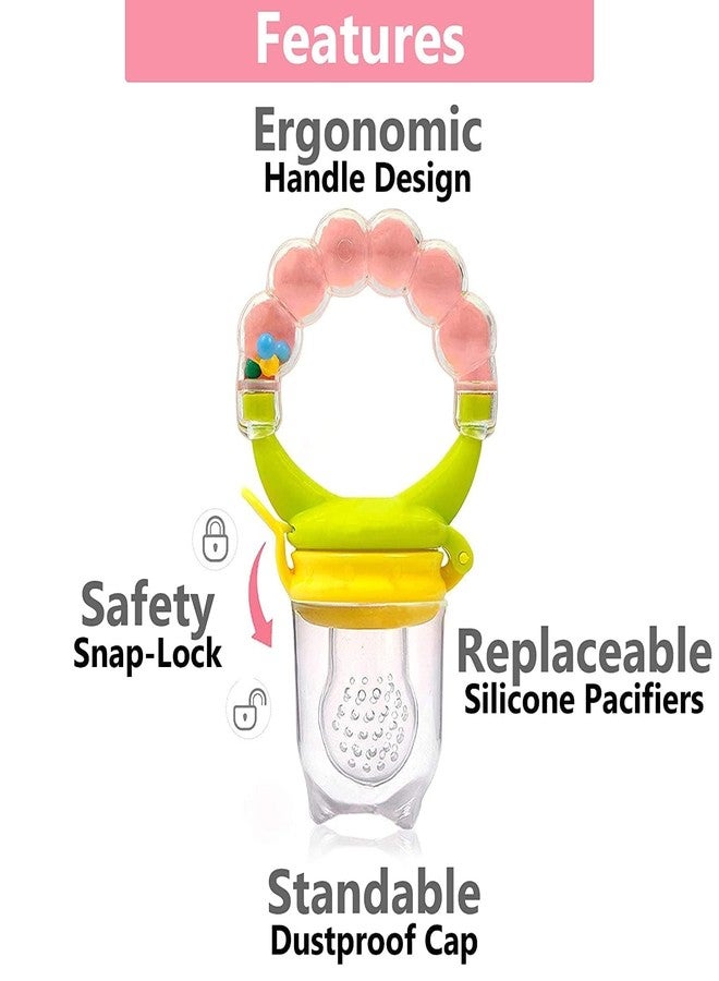 Chopchi Combo of 6 Item- Baby Pacifier with Rattle 1 Pcs, Silicone Spoon 90ML 1 Pcs,Teether 1 Pcs,Finger Brush 1 Pcs,Baby Pink Dry Sheet Small Size 50x70cm 1 Pcs, Baby bib 1 pcs (Pink Set) - Image 3