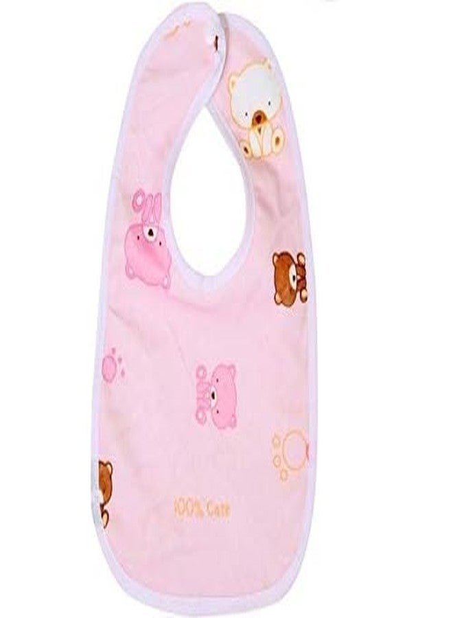 Chopchi Combo of 6 Item- Baby Pacifier with Rattle 1 Pcs, Silicone Spoon 90ML 1 Pcs,Teether 1 Pcs,Finger Brush 1 Pcs,Baby Pink Dry Sheet Small Size 50x70cm 1 Pcs, Baby bib 1 pcs (Pink Set) - Image 5