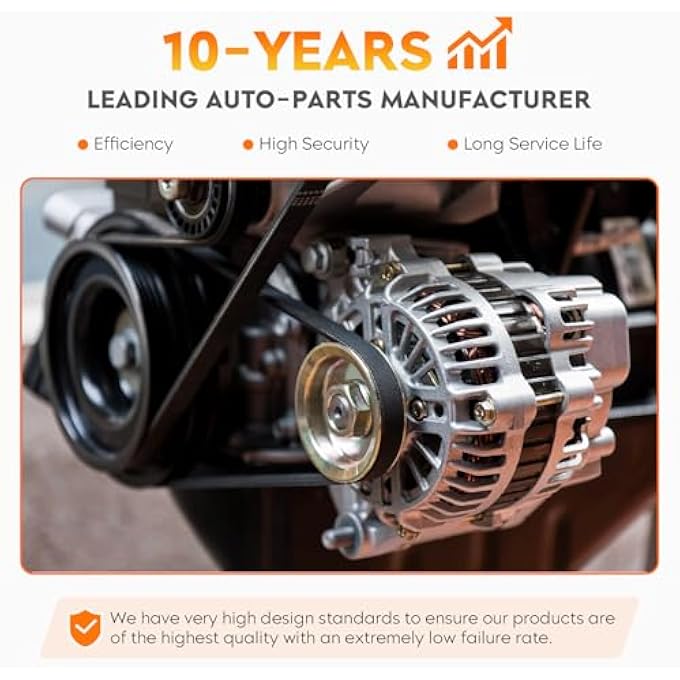 AEagle New Alternator for Ford Super Duty F250 F350 F450 F550 V8 7.3L 1999 2000 2001, Excursion 00-01 4U2Z10V346CKRM, F81U10300EB, F81Z10346EA, F81Z-10346-EARM, AFD0055, 40014044 - Image 5