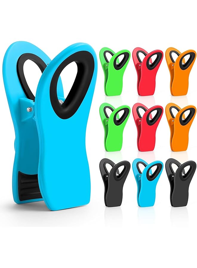 erorex 10 Pcs Magnetic Clips Chip Clips Bag Clips For Food Packages Snack Sealing Clips With Air Tight Seal - Image 1