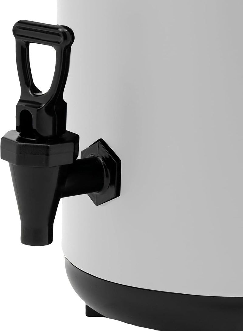 Insulated Beverage Dispenser, 12L/3.17Gal 201 Stainless Steel Coffee Dispenser with Pump, Insulating Time About 12h Large Thermos Pot with Electronic Screen for Cold and Hot Drinks (White) - Image 5