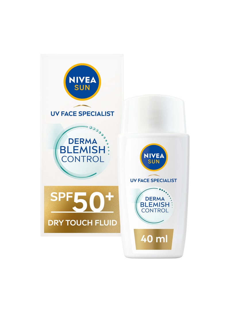 Nivea Derma Skin Clear Dry Touch Sun Fluid SPF 50+With Niacinamide 40ml  - Image 1