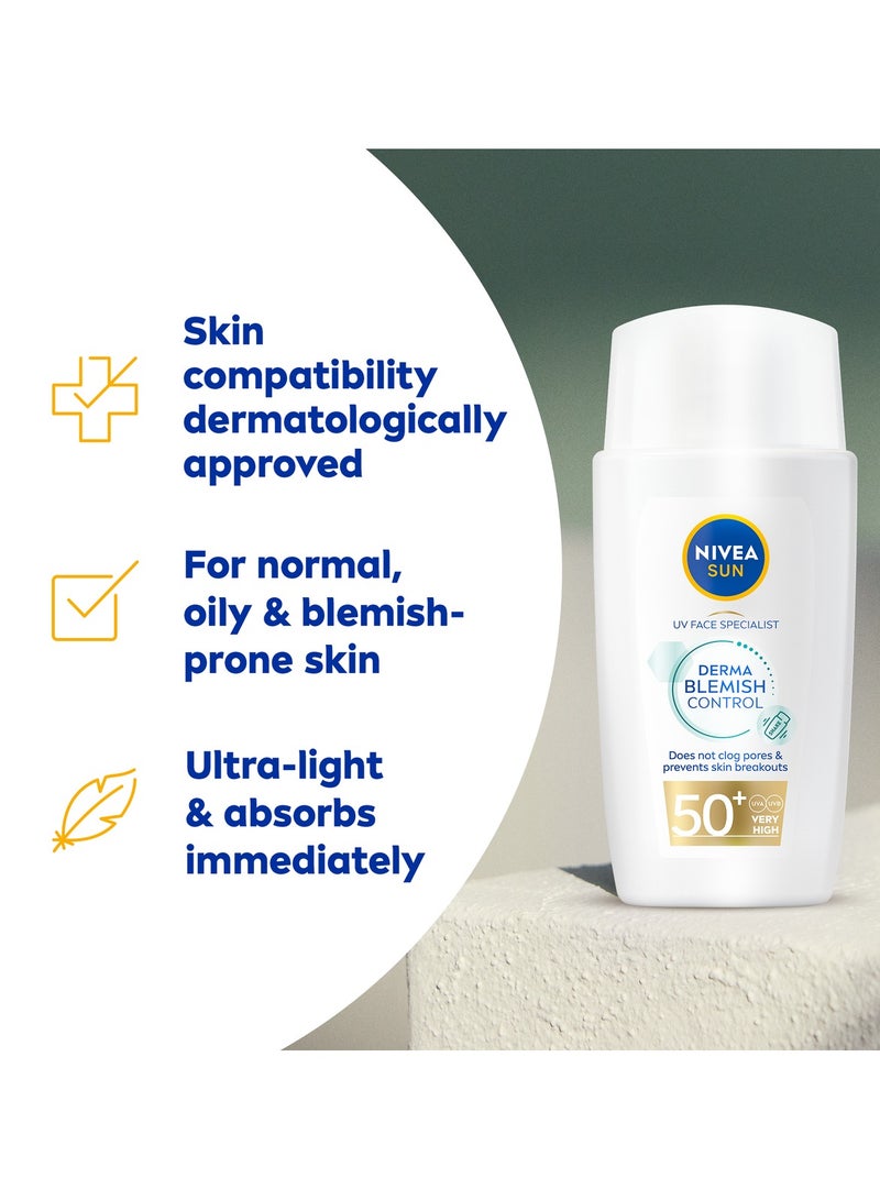Nivea Derma Skin Clear Dry Touch Sun Fluid SPF 50+With Niacinamide 40ml  - Image 3