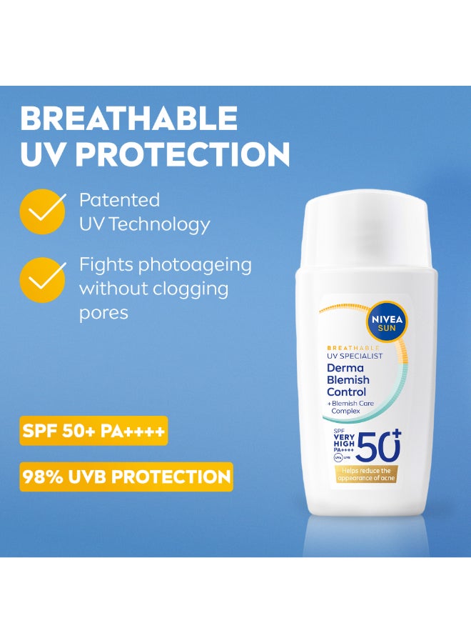 Nivea Derma Skin Clear Dry Touch Sun Fluid SPF 50+With Niacinamide - Image 5