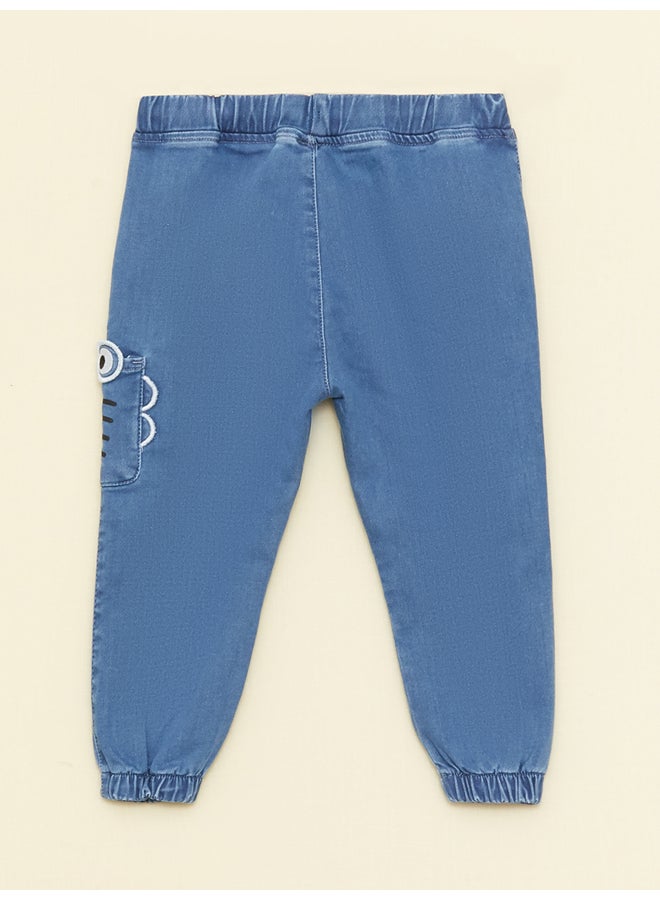 LC WAIKIKI Elastic Waist Printed Baby Boy Denim Trousers  - Image 2