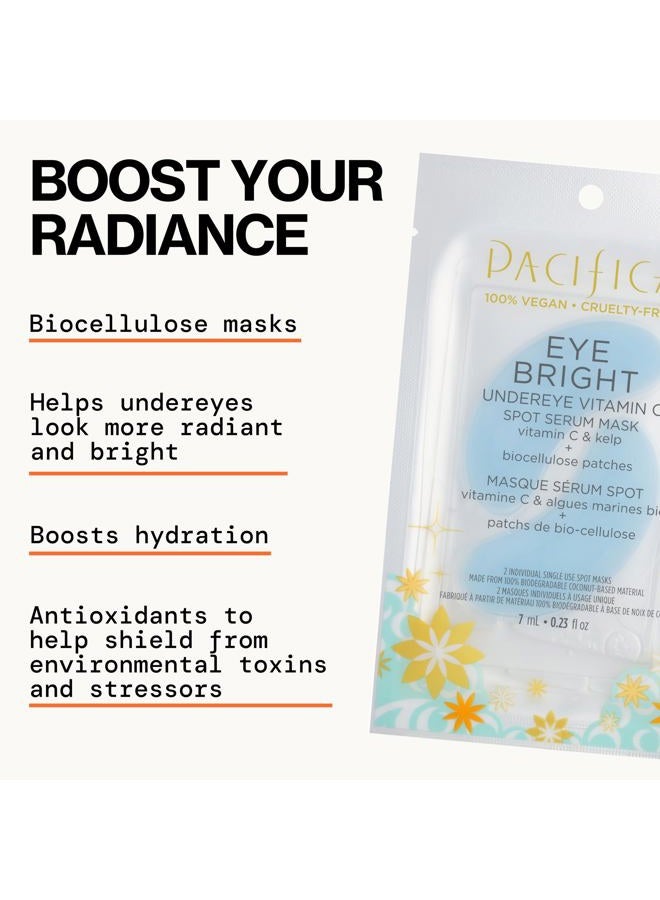 Pacifica Undereye Spot Serum Mask – Bright Eye Vitamin C Mask for Dark Circles & Hydration, Brightening Under Eye Treatment, Vegan & Cruelty-Free, 1 Pack - Image 2