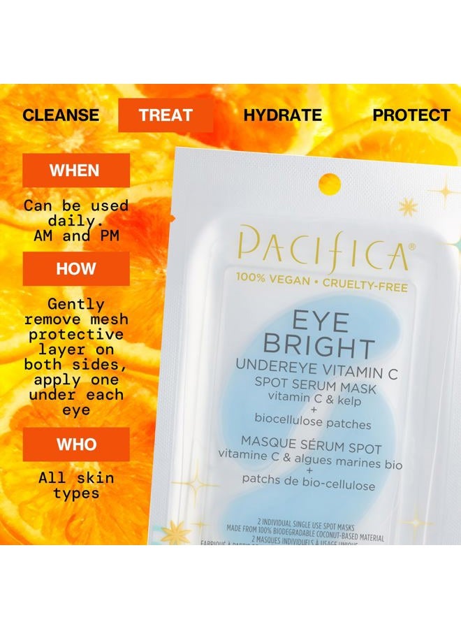 Pacifica Undereye Spot Serum Mask – Bright Eye Vitamin C Mask for Dark Circles & Hydration, Brightening Under Eye Treatment, Vegan & Cruelty-Free, 1 Pack - Image 3