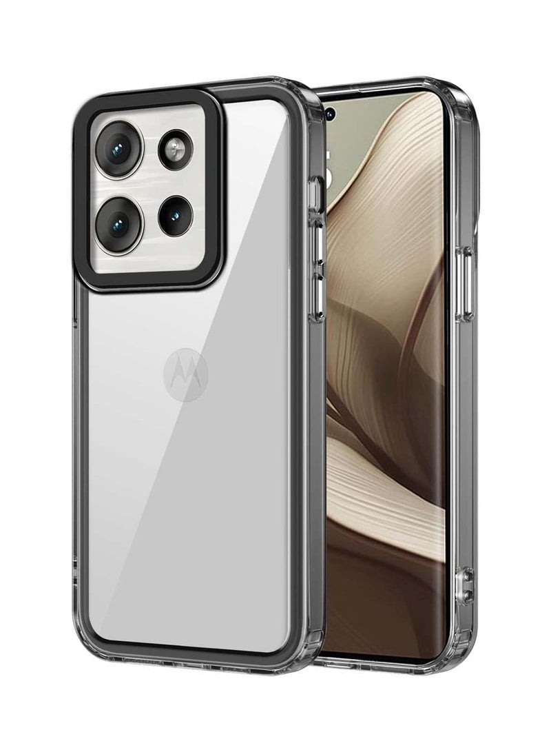 general Compatible Motorola Edge 50 5G Phone Case, Crystal Clear Slim Hybrid Hard Back and TPU Rubber Grip Rim Impact Case Moto Edge 50 Shockproof Case - Image 1