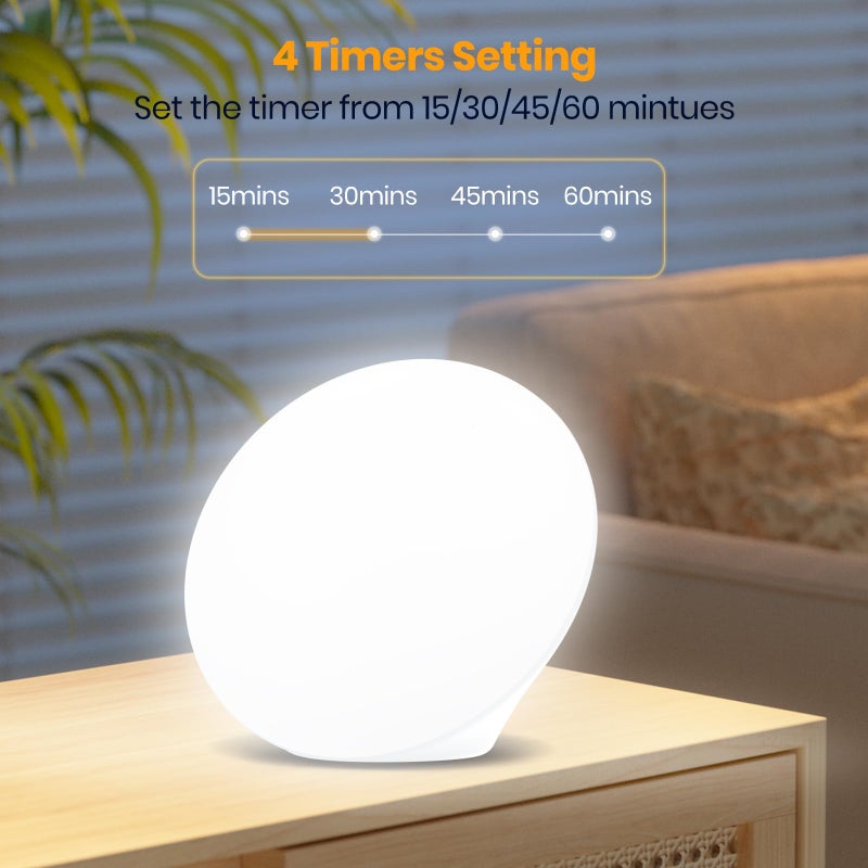 LASTAR Sun Lamp, 10,000 Lux Sunlight Lamp with 4 Color Temperatures & 5 Brightness & 1H Timer, Touch Control Daylight Lamp with Memory Function for Home - Image 4