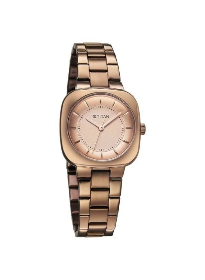 TITAN Horizon Quartz Analog Brown Dial Brown Stainless Steel Strap Watch for Women - 95296QM01