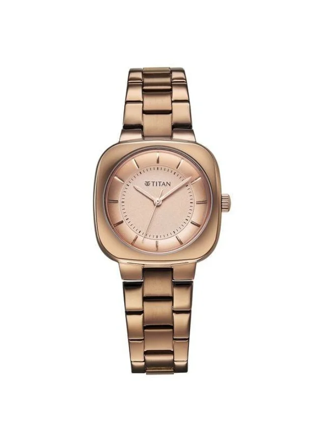 TITAN Horizon Quartz Analog Brown Dial Brown Stainless Steel Strap Watch for Women - 95296QM01
