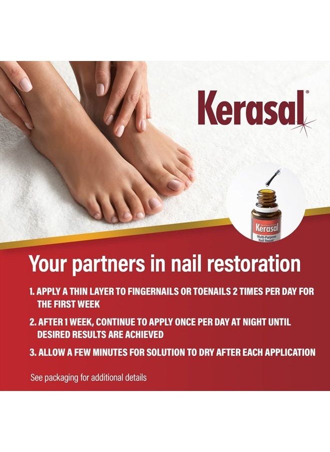 Kerasal Multi-Purpose Nail Repair, Nail Solution for Discolored and Damaged Nails, 0.43 fl oz  - Image 5