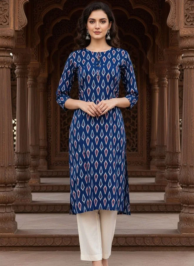 Floral Printed Knee Length Kurta