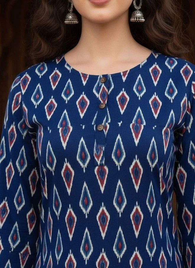 Saka Designs Floral Printed Knee Length Kurta