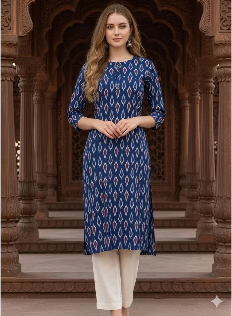Saka Designs Floral Printed Knee Length Kurta