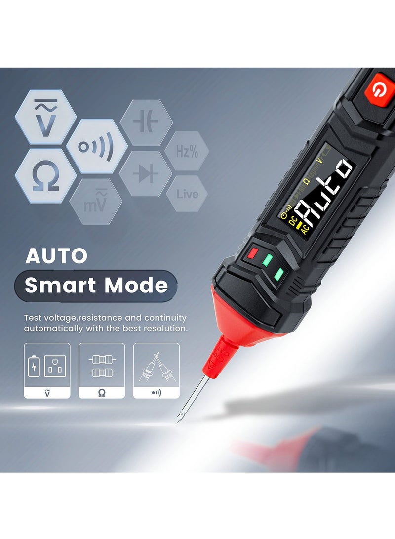 Pen Type Voltage Tester Electrical Multimeter, 0.8V-600V AC DC, Live Wire Test, Capacitance, Resistance, Continuity, Diode, Professional Electrical Tester  - Image 2