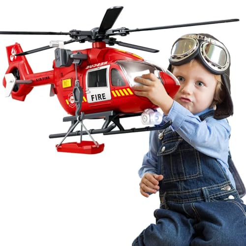 CSDCSD Kids Toys for 3 4 5 6 7 Years Old Boys Large Helicopter ToyPolice Toys Crane Toy with Lights and Soundswith Cargo BasketToddlers Gifts - Image 1