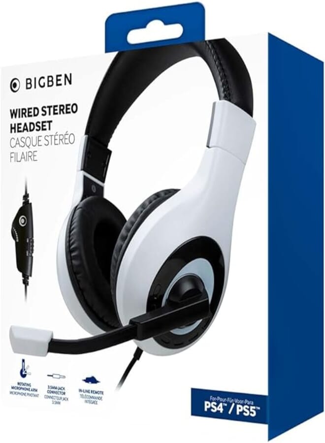 Nacon PS5HEADSETV1WHITE Gaming Stereo Headset For PS5 White, Wired