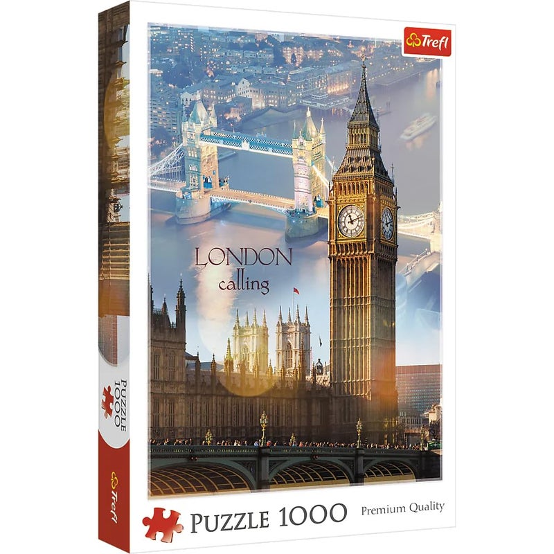 Trefl London at Dawn 1000 Piece Jigsaw Puzzle Red 27"x19" Print, DIY Puzzle, Creative Fun, Classic Jigsaw for Adults and Children from 14 Years Old - Image 1