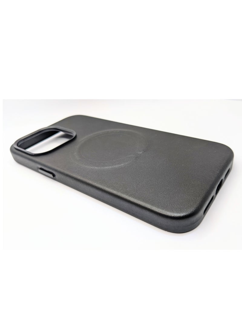 TWEGGON iPhone 14 Pro Leather Case Leather Case With Wireless Charger Magnetic Magsafe Case for iPhone 14 Pro 6.1  Black  - Image 4