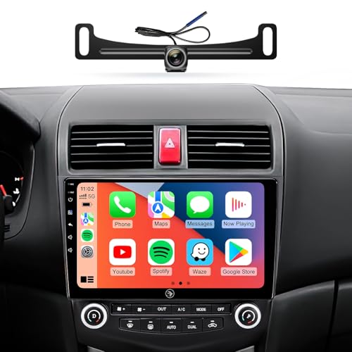 AINAVIGO 10.2" Car Stereo Radio for Honda Accord 2003-2007 - Wireless CarPlay & Android Auto | 5G WiFi IPS HD Touchscreen | GPS Navigation | Bluetooth FM/SWC | 1080P Backup Camera - Image 1