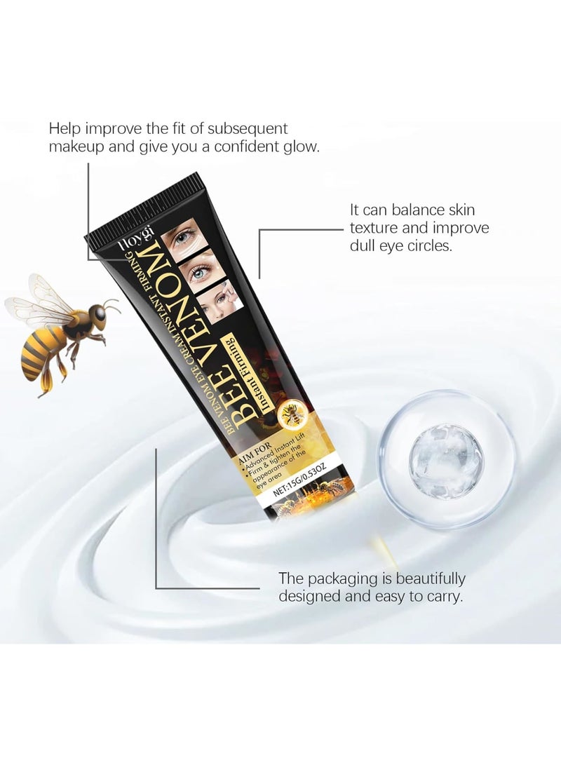 KASTWAVE Bee Venom Eye Cream, Temporary Eye Tightener Eye Cream, Instant Reduces Under-Eye Bags, Dark Circles&Puffiness, Anti Aging Fine Lines Eye Cream, Firm That Delicate Skin Under Your Eyes  - Image 2