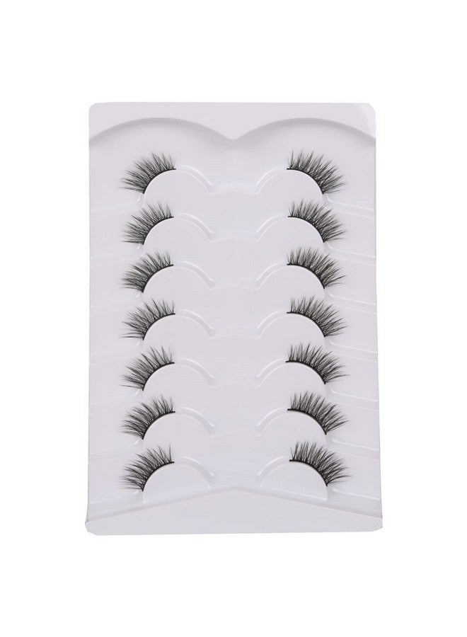 Gmagictobo False Eyelashes Natural Half Lashes Wispy Lashes Pack Short 3D Faux Mink Lashes Soft Fake Eye Lashes 7 Pairs Multipack - Image 3