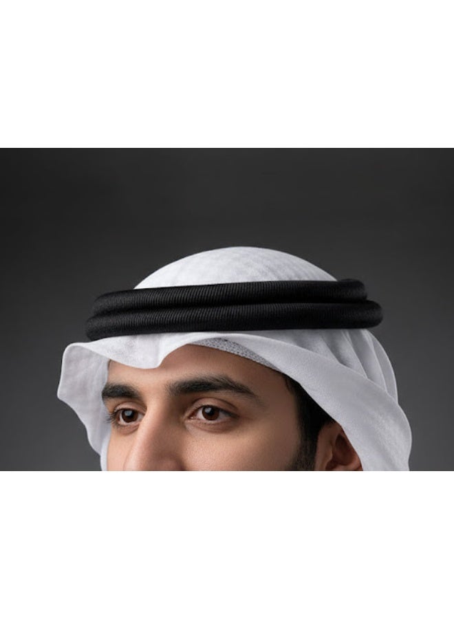 Toby Men’s Traditional Black Wool Agal – Handmade – Stitched & Fixed Design – Lightweight Headband for Shemagh & Ghutra – Classic Gulf Style - Image 5