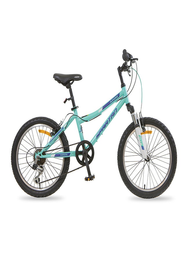 Spartan Azure Girl Bicycle| 20 inch wheel size |7 speed Shimano gear |for teens|Light Blue & Black  - Image 1