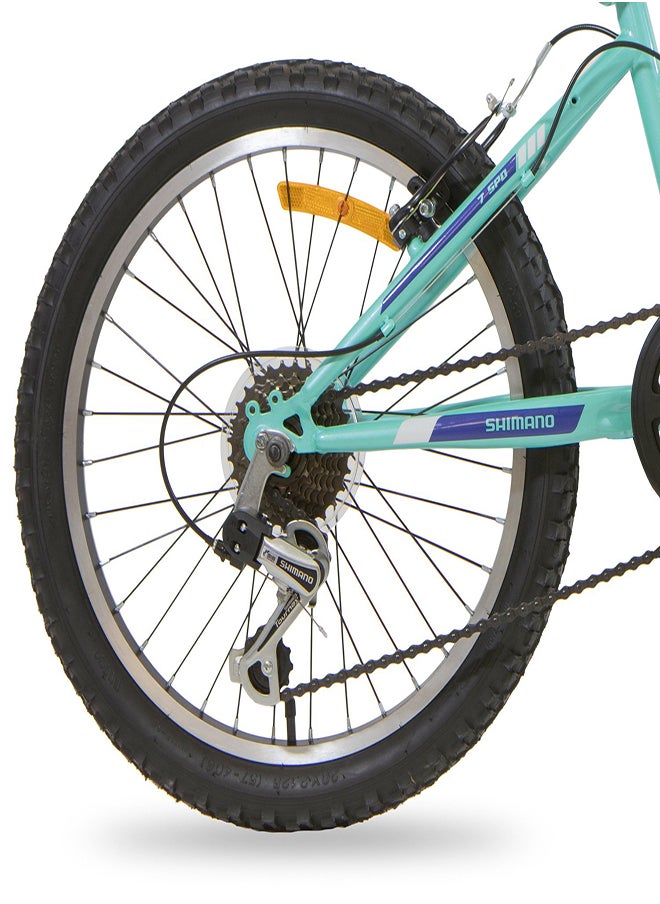 Spartan Azure Girl Bicycle| 20 inch wheel size |7 speed Shimano gear |for teens|Light Blue & Black  - Image 4