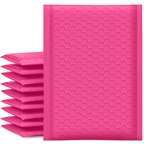 UCGOU Bubble Mailers 6x10 Inch Hot Pink 25 Pack Usable Size 6x9 Inch Poly Padded Envelopes Small Business Mailing Packages Waterproof Boutique Shipping Bags for Jewelry Makeup Supplies #0 - Image 1