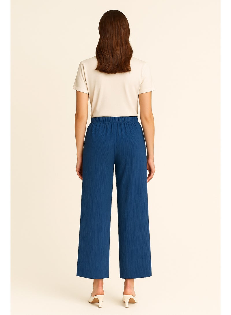 CHEVALIER FASHION Women’s Wide-Leg Pants with Elastic Waist and Drawstring – Lightweight Comfortable Fabric - Image 2