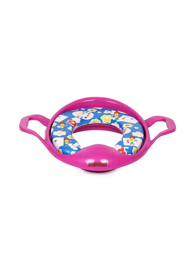 FLIPZON Premium Baby Cushioned Potty Seat, Toilet Seat with Handle for kids (Lavender Pink) - Image 3