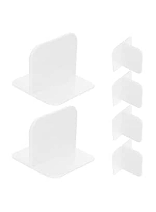 Plastic Playpen Stabilizer Clips 6 Pack White Adhesive Furniture Anchor for Nursery - Image 1
